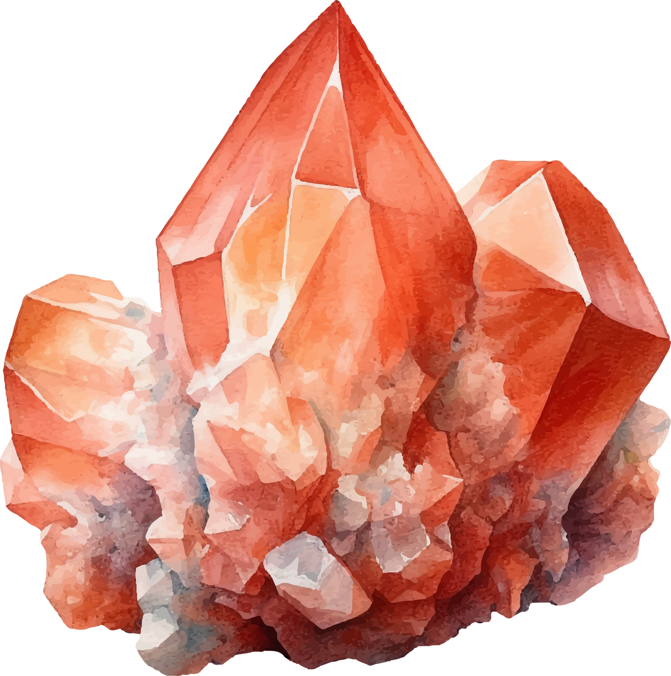 mineral in watercolor style illustration